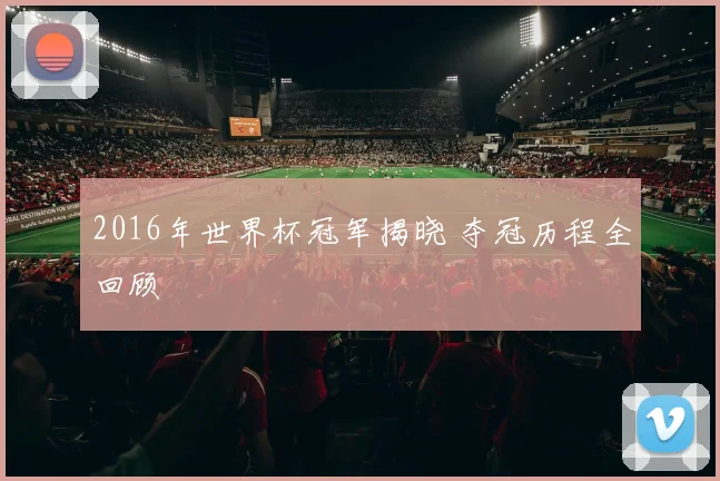 2016年世界杯冠军揭晓 夺冠历程全回顾